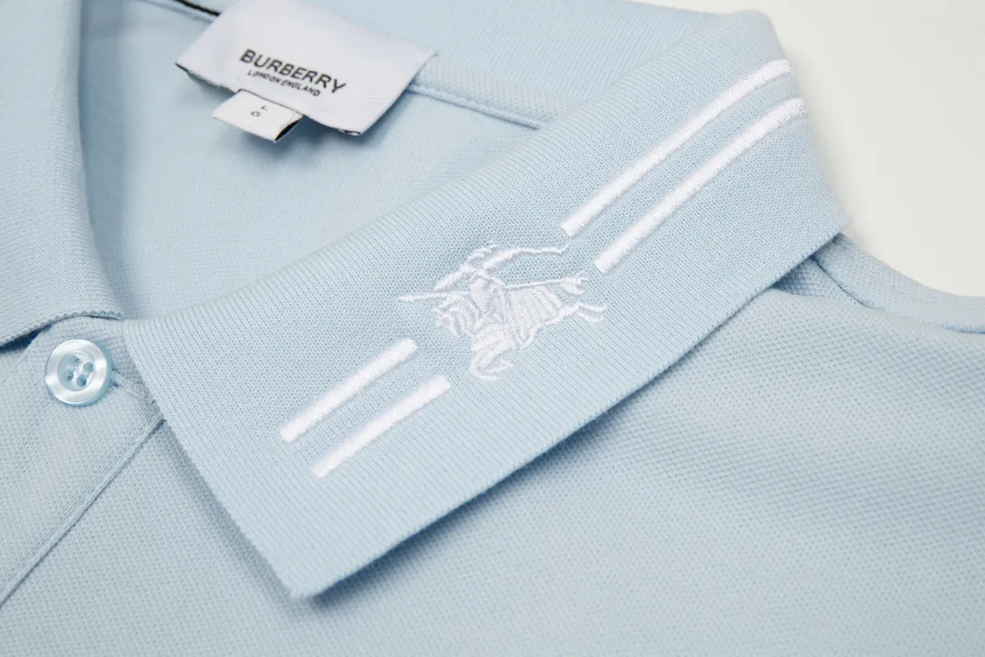 Burberry/ New Arrival Polo ！ ， polo ，Classic ， Versatile ， ， ！， ， Breathable， ， ， ， ， Premium ！M-3XL :Light Blue